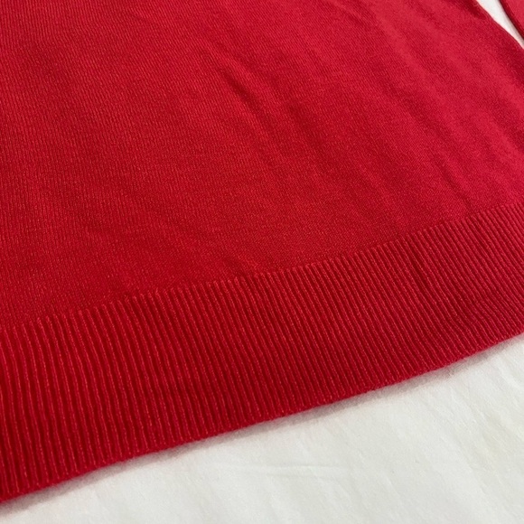 Marks & Spencer red crewneck 100% Acrylic preppy sweater size 4 - Picture 3 of 8
